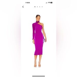 Elegant Purple One-Shoulder Dress